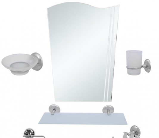 6 Parça Krom Banyo Ayna Seti 875