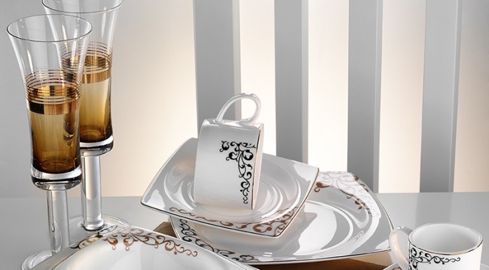 Kütahya Porselen Fileli Kare Bone 83 Parça 60106 Desenli