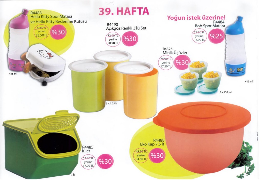 TUPPERWARE 39. ve 40. hafta indirimleri