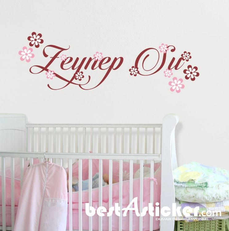 Kişiye Özel Kız Bebek Ve Çocuk Odası Duvar Sticker BS(352
