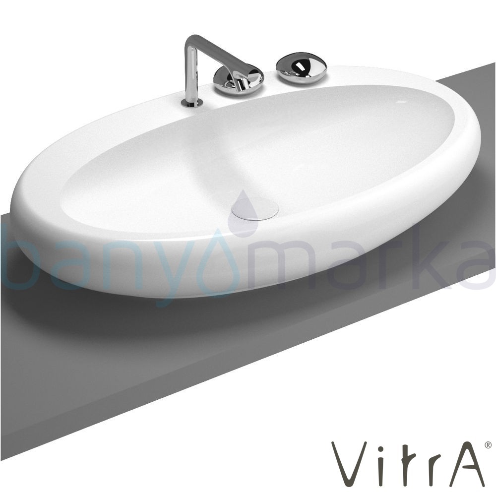 Vitra İstanbul Oval Çanak Lavabo, 85 cm, Vitra Clean