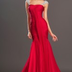 Kırmızı abiye elbise modelleri