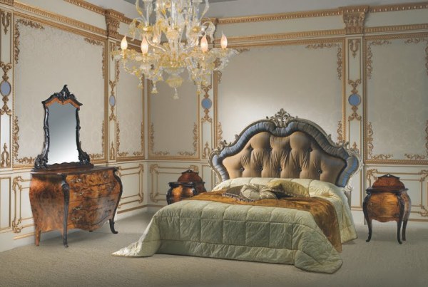 El yapımı antika yatak odası mobilya